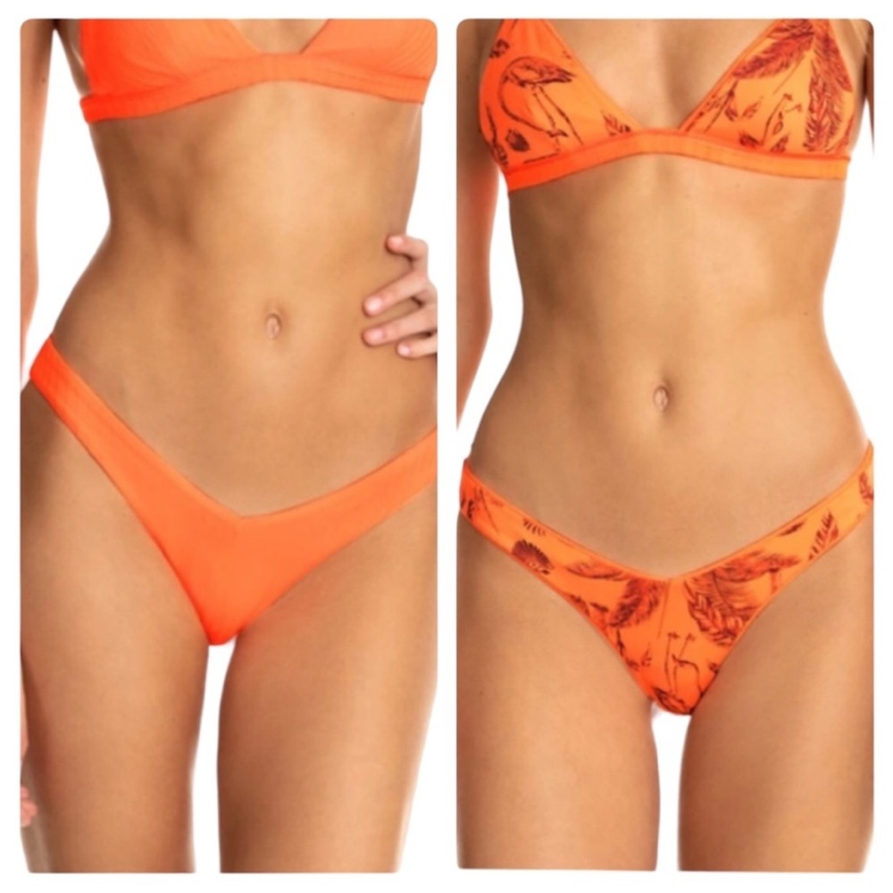MAAJI orangcicle reversible thing bikini set. Never worn! Excellent condition.